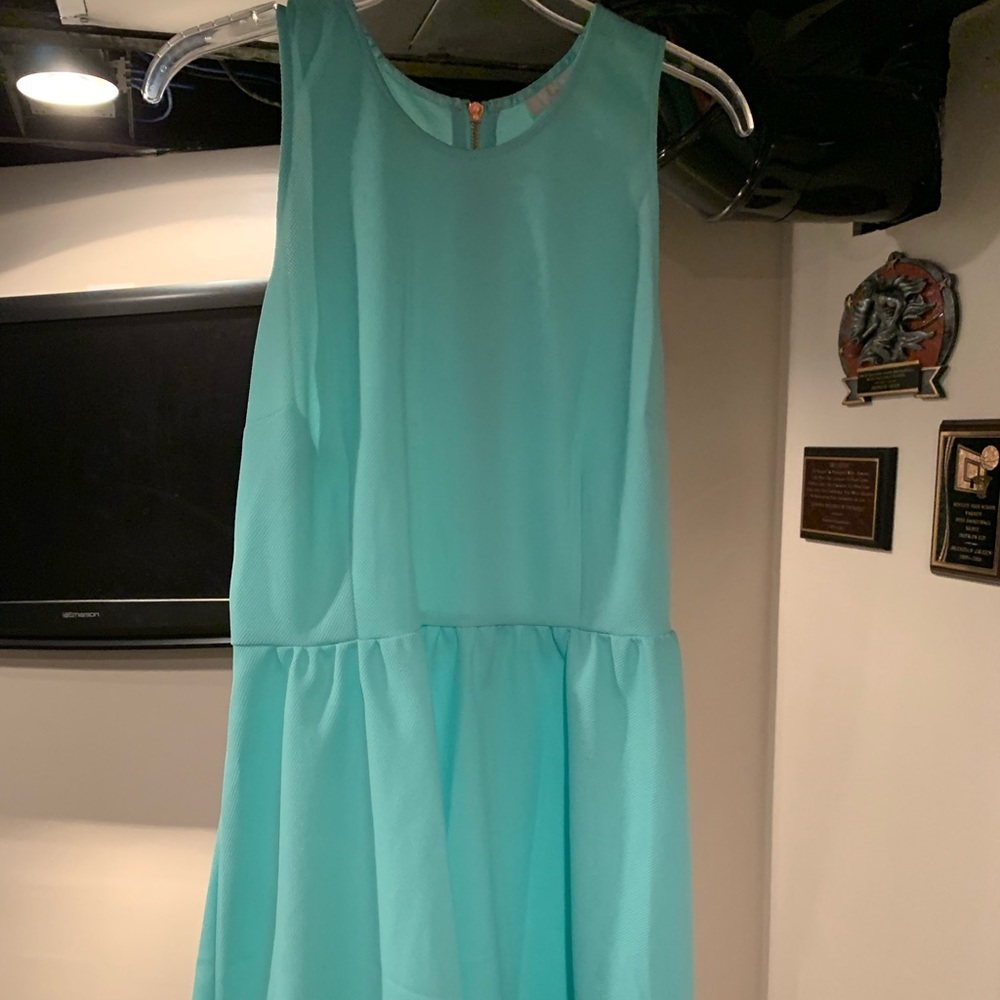 Blue Fit & Flare Dress